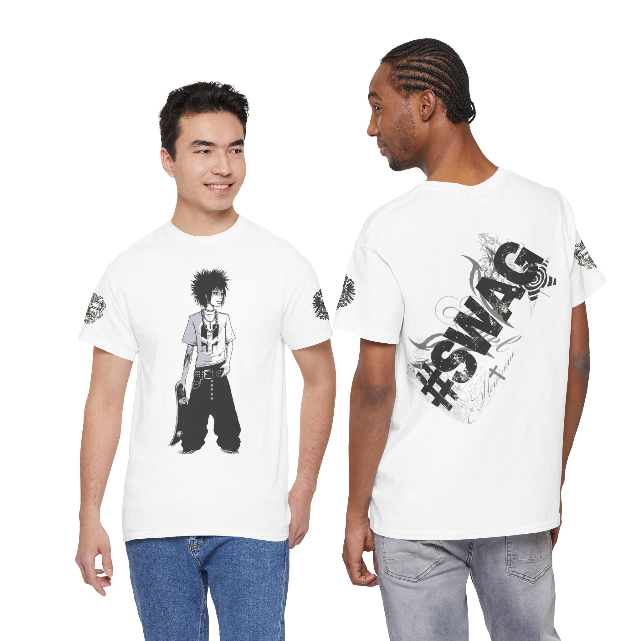 Graphic Tee — #SWAG Streetwear T‑Shirt with Skate/Skater Character