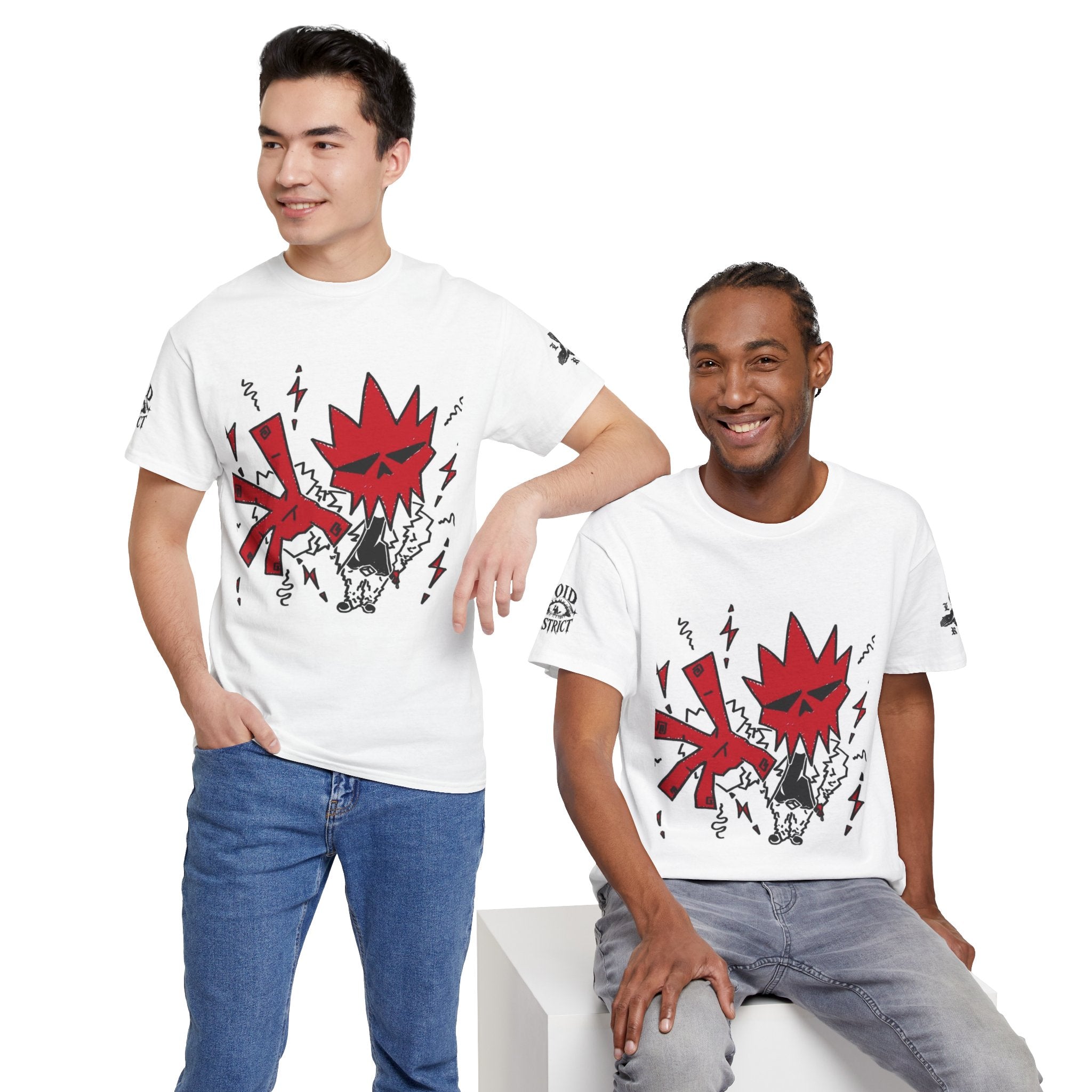 Graphic Tee — Red Exploding Star Streetwear T-Shirt