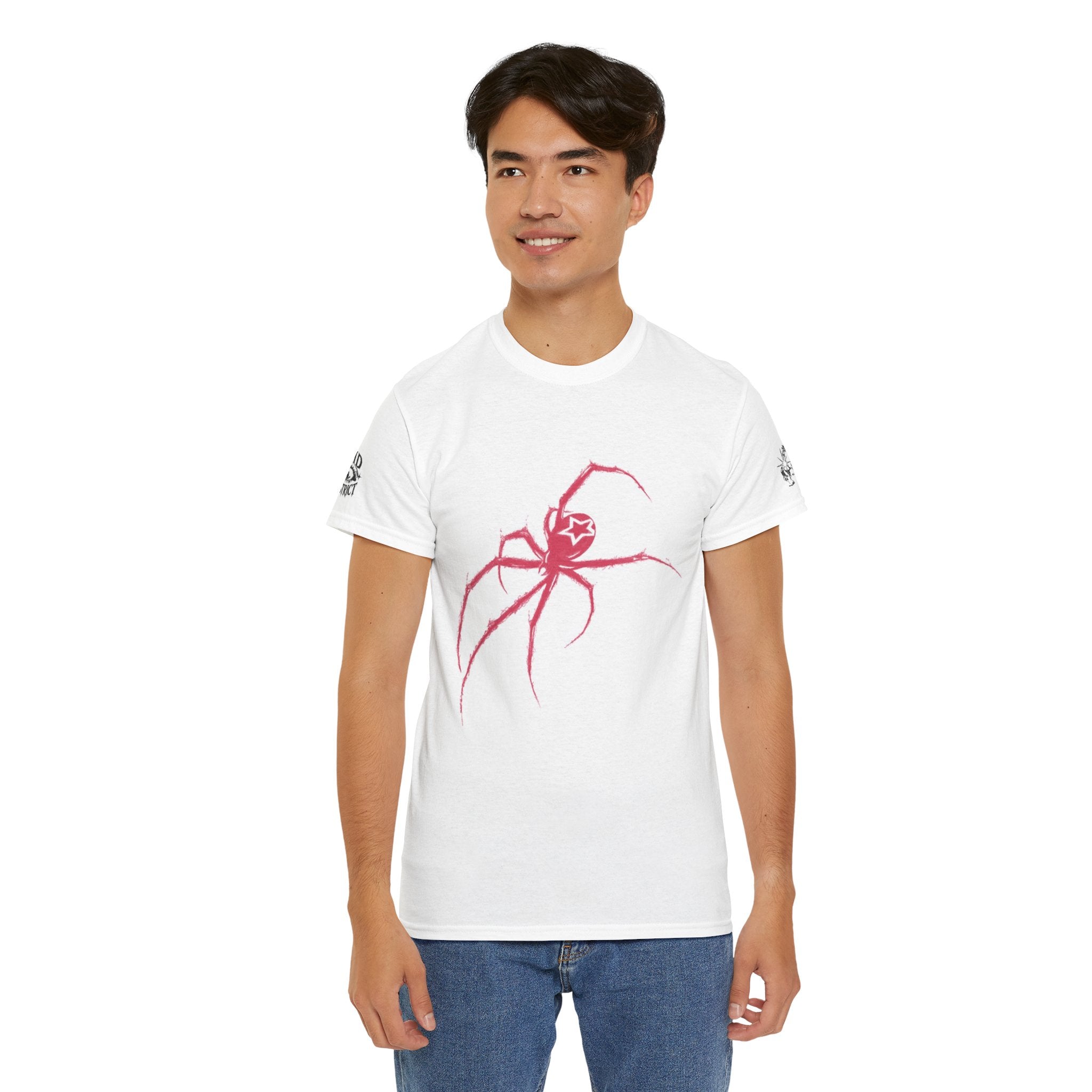 Spider Graphic Tee — "Skullobster" Pink Retro Streetwear T-Shirt
