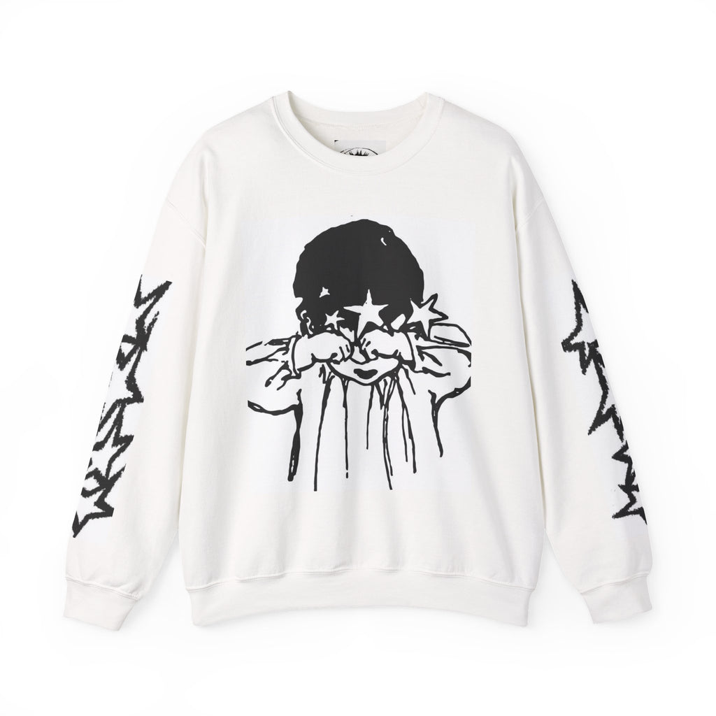 Crewneck Sweatshirt — Star Eyes Graphic with 'Where The Money At' Back Print