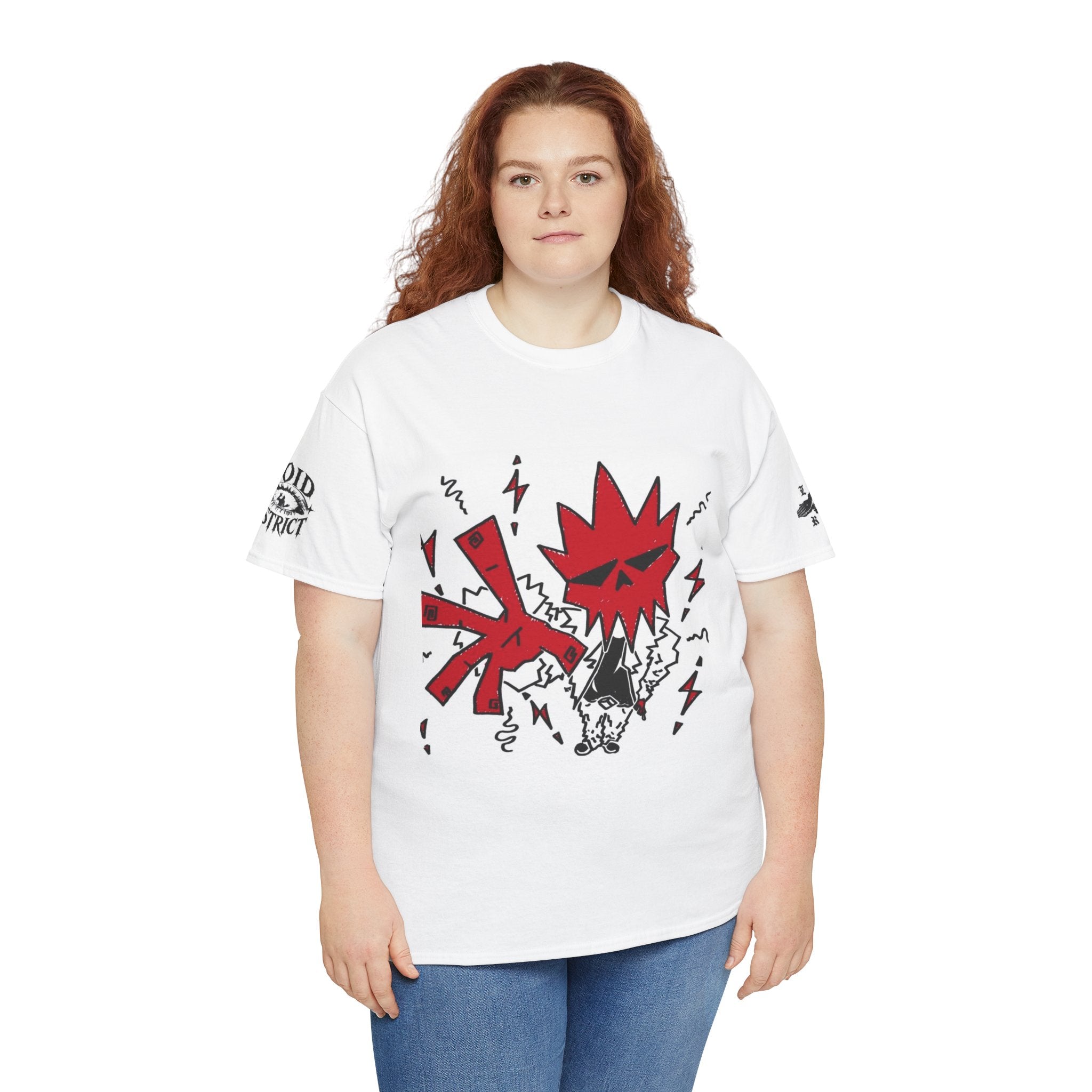 Graphic Tee — Red Exploding Star Streetwear T-Shirt