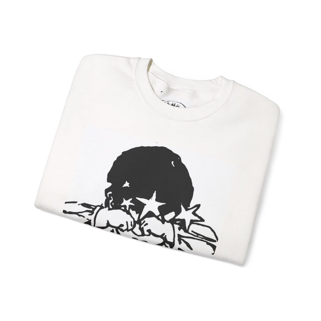 Crewneck Sweatshirt — Star Eyes Graphic with 'Where The Money At' Back Print