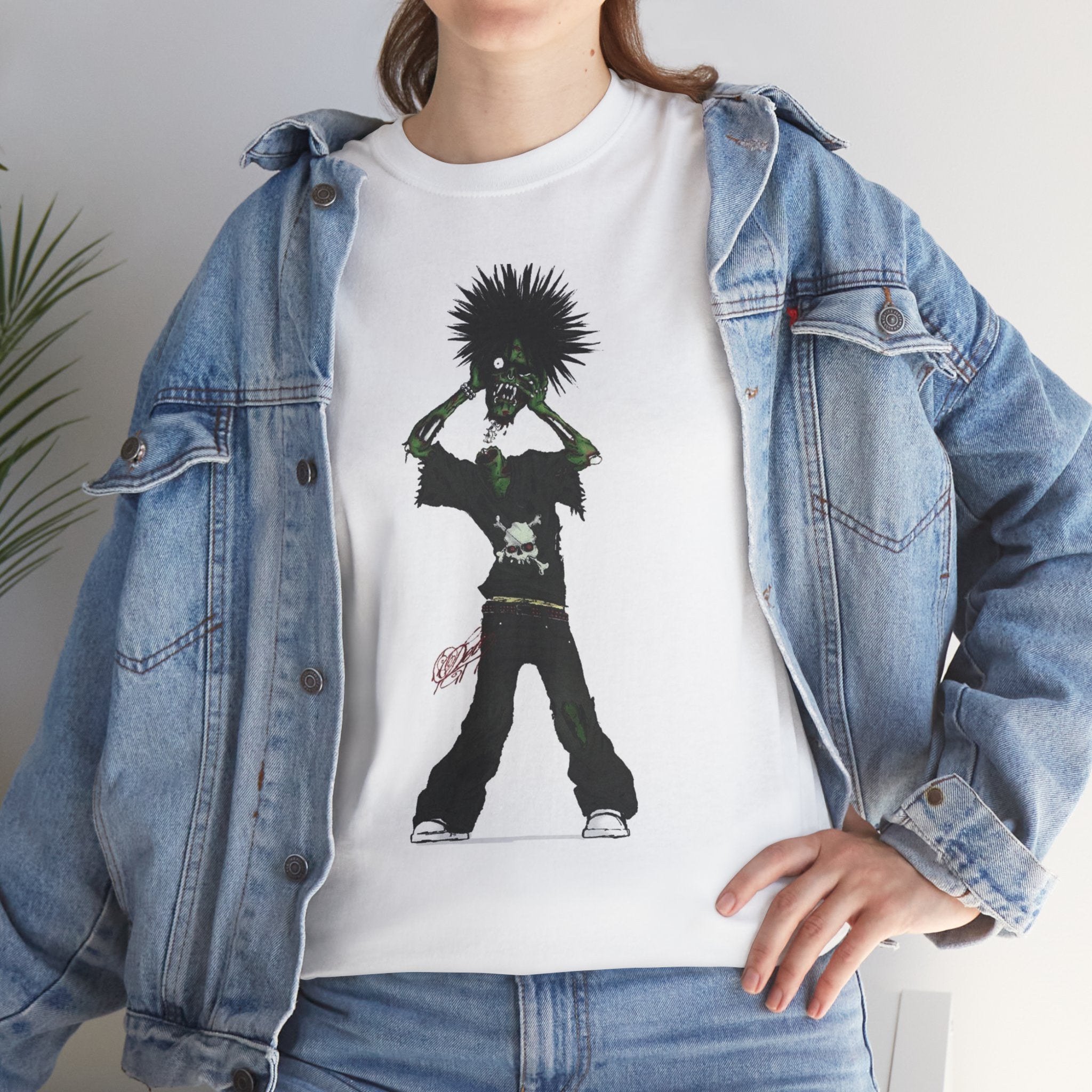 Graphic Tee — Punk Silhouette Front & “BLAH BLAH” Back