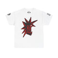 Punk Spike Skull Tee — Red Graffiti Backprint Streetwear T-Shirt