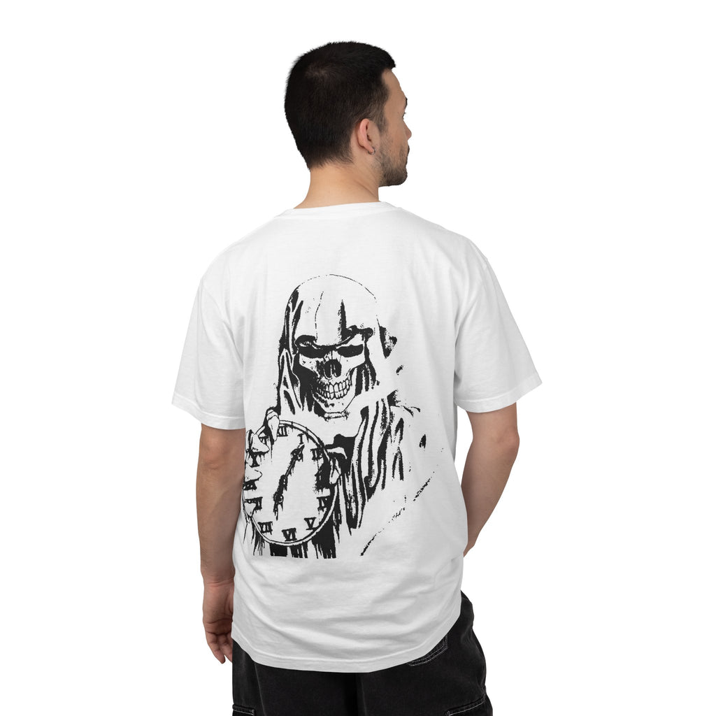 Reaper Skull Graphic T‑Shirt — Grim Reaper with Rifle & Clock Streetwear Tee