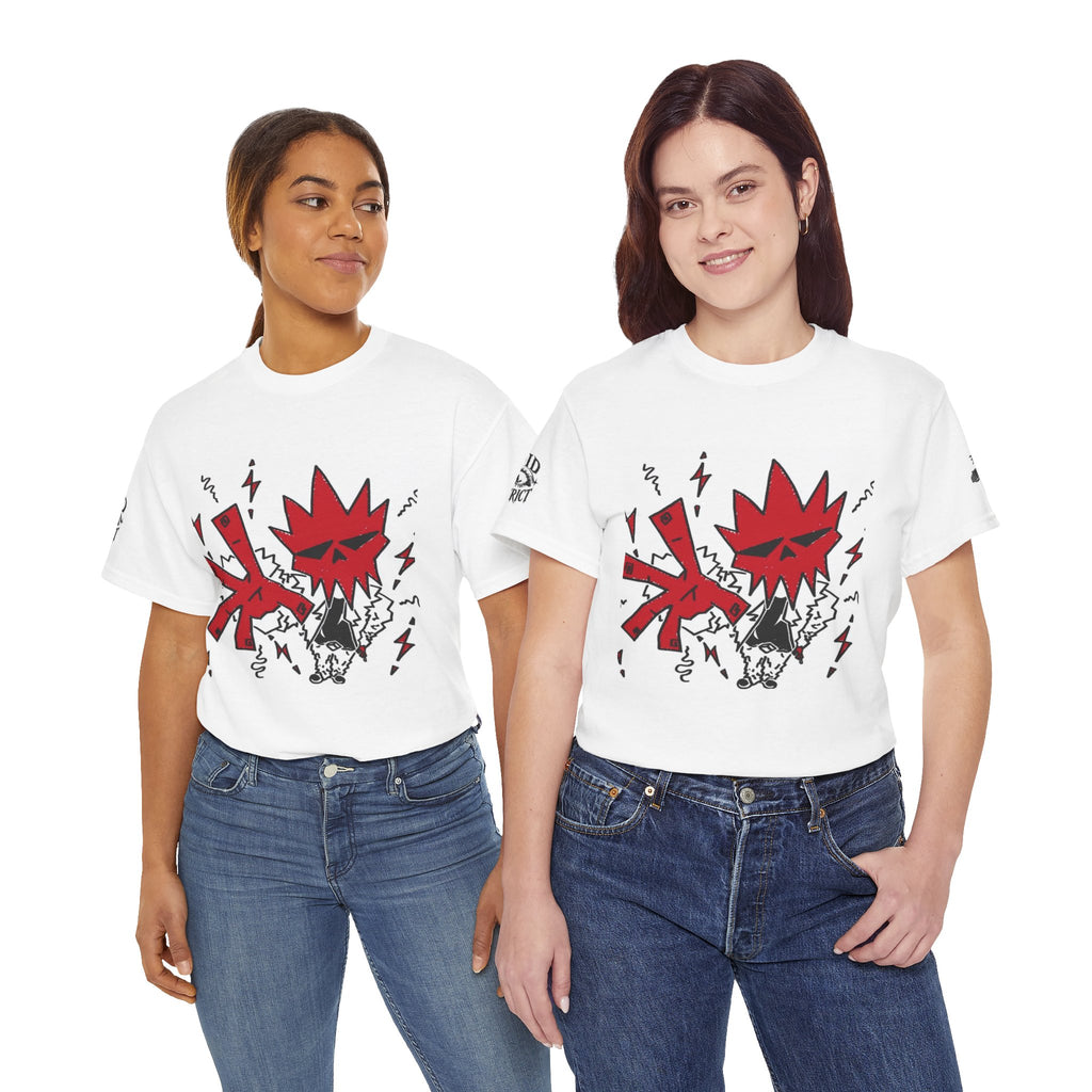 Graphic Tee — Red Exploding Star Streetwear T-Shirt