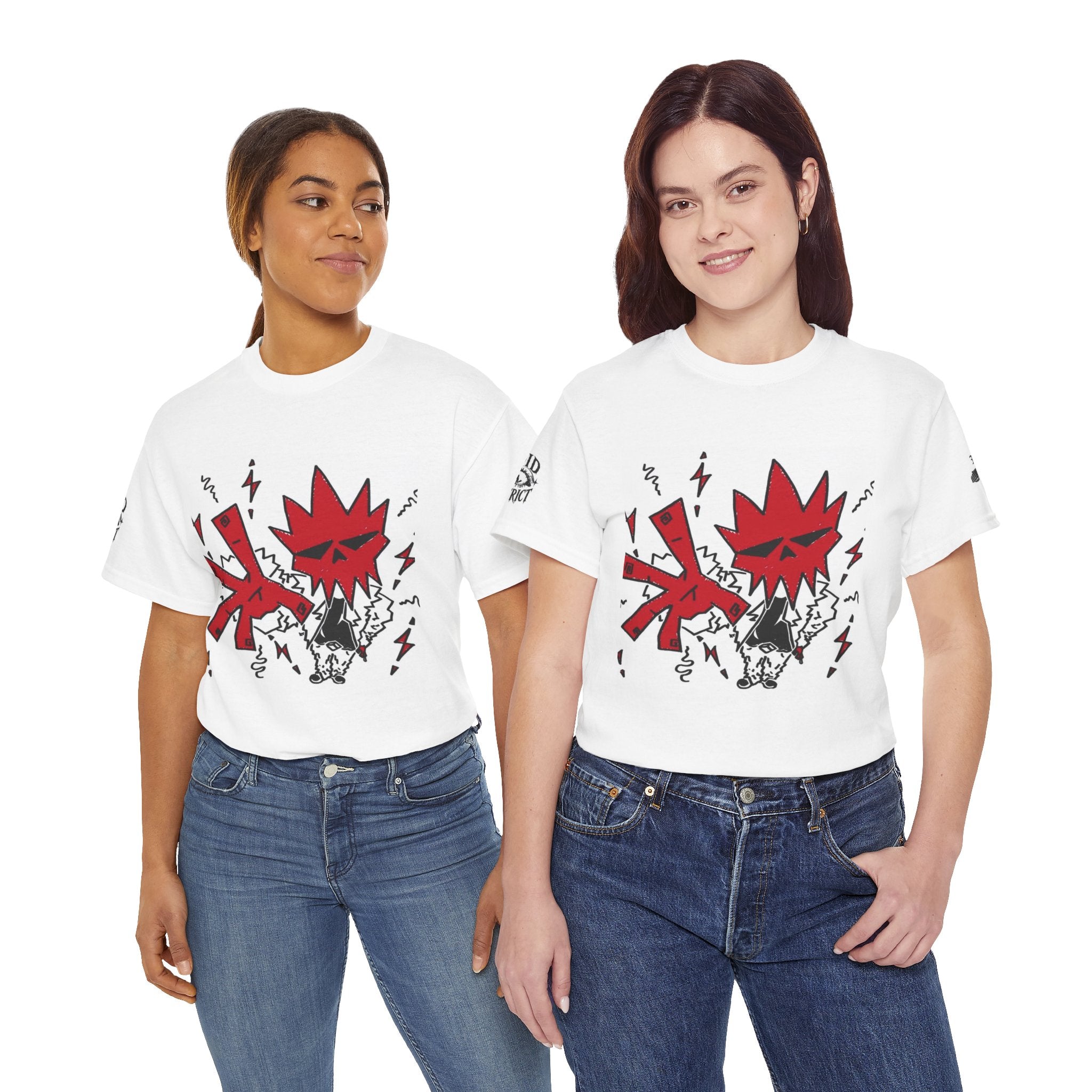 Graphic Tee — Red Exploding Star Streetwear T-Shirt