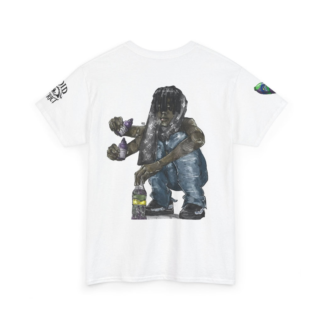 Streetwear Graphic Tee — Gritty Urban Artist Illustration