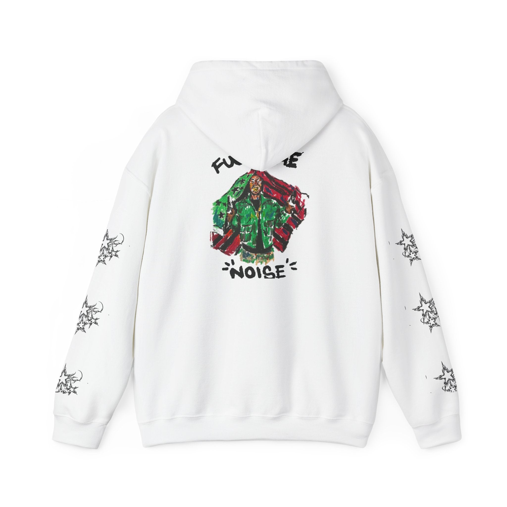 Hoodie — Festive 'Make Noise' Grunge Guitar Graphic Pullover