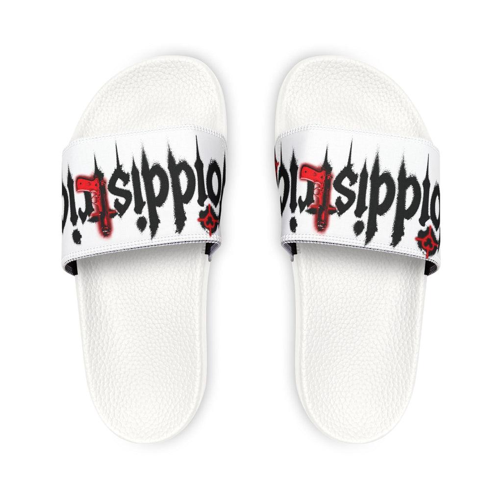 Men's Graphic Slide Sandals — Removable Strap Bold Logo