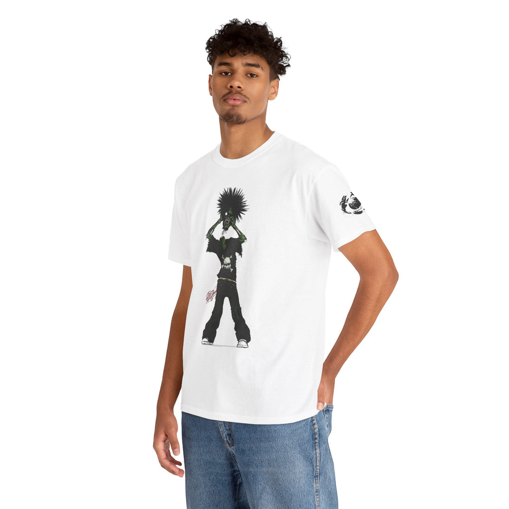 Graphic Tee — Punk Silhouette Front & “BLAH BLAH” Back