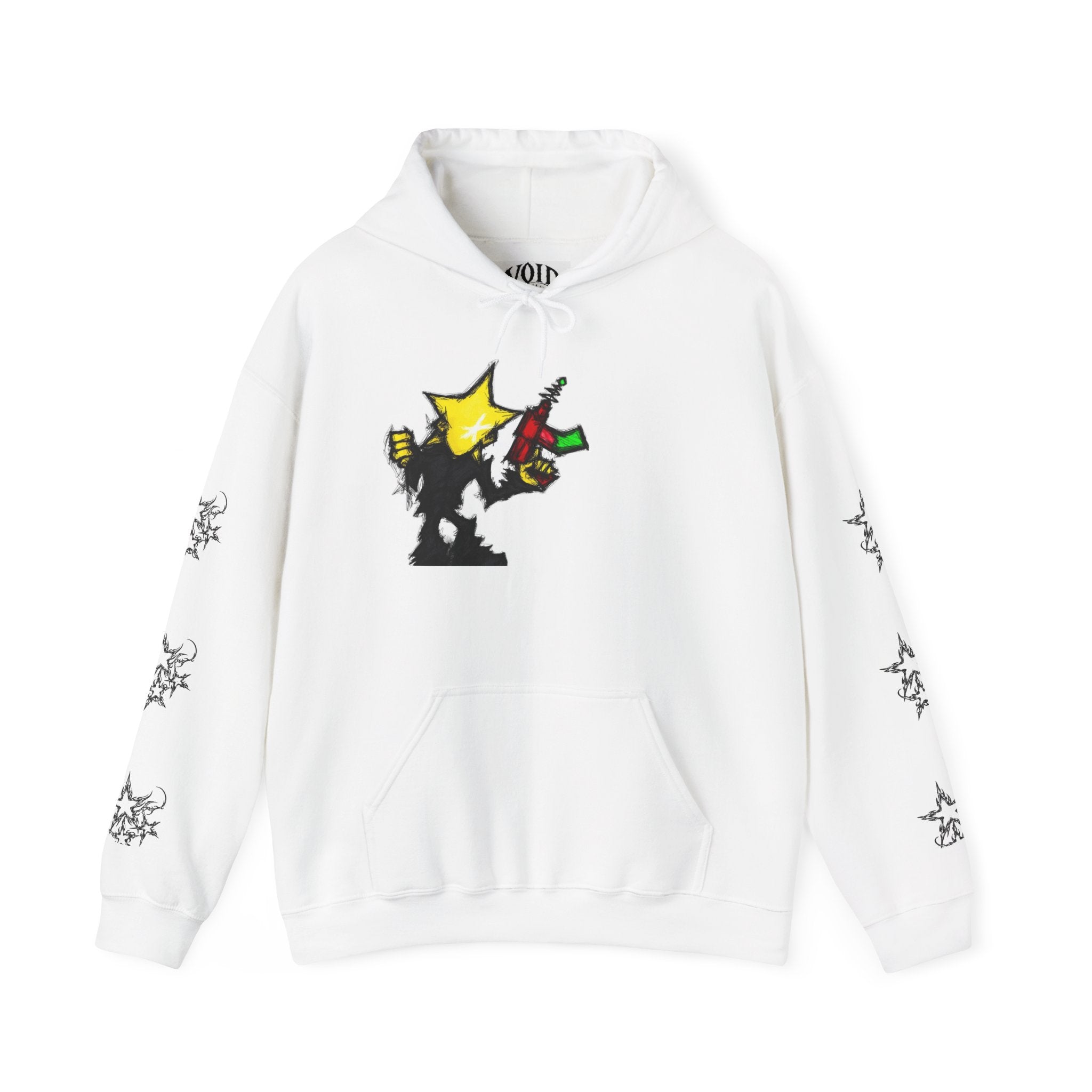 Hoodie — Festive 'Make Noise' Grunge Guitar Graphic Pullover
