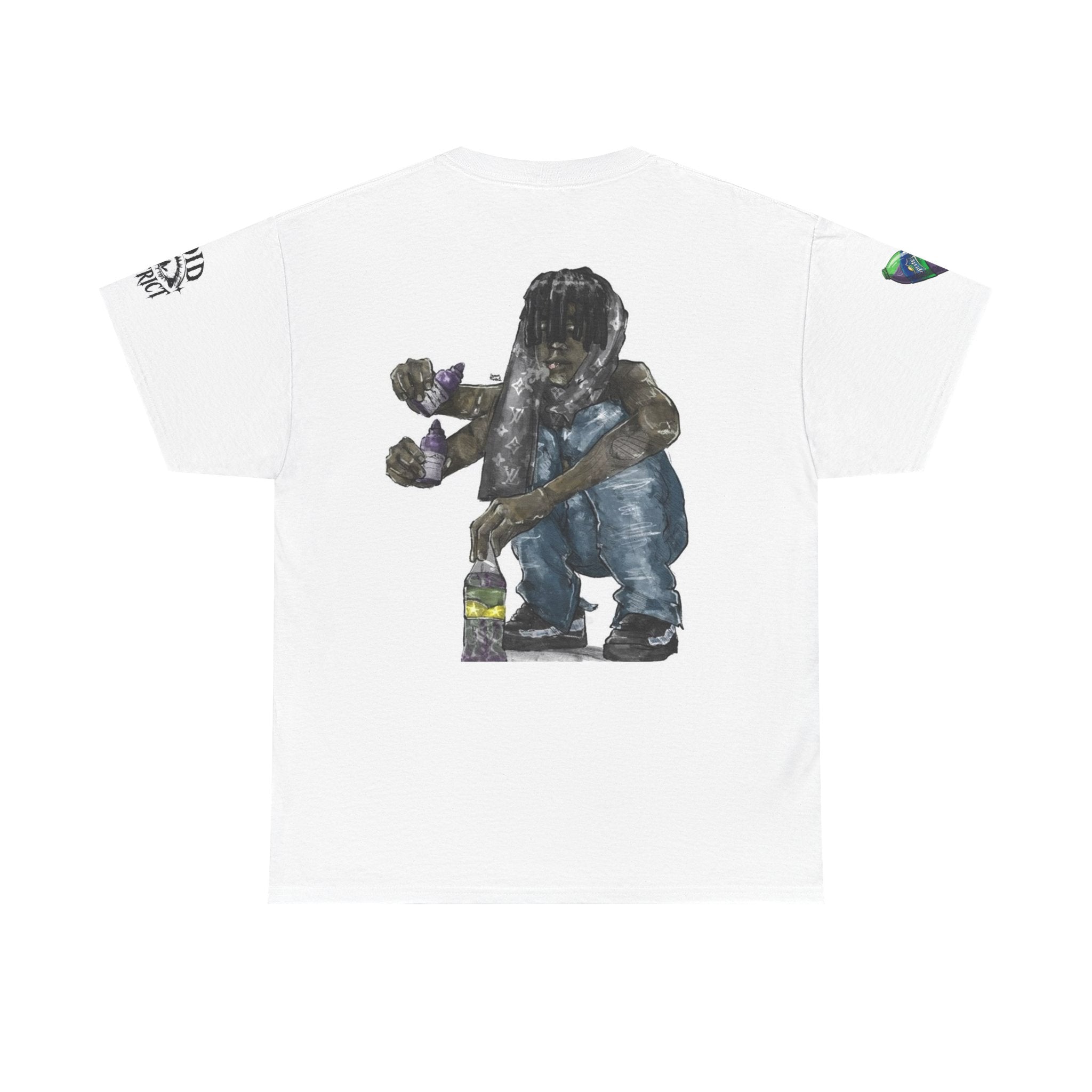 Streetwear Graphic Tee — Gritty Urban Artist Illustration