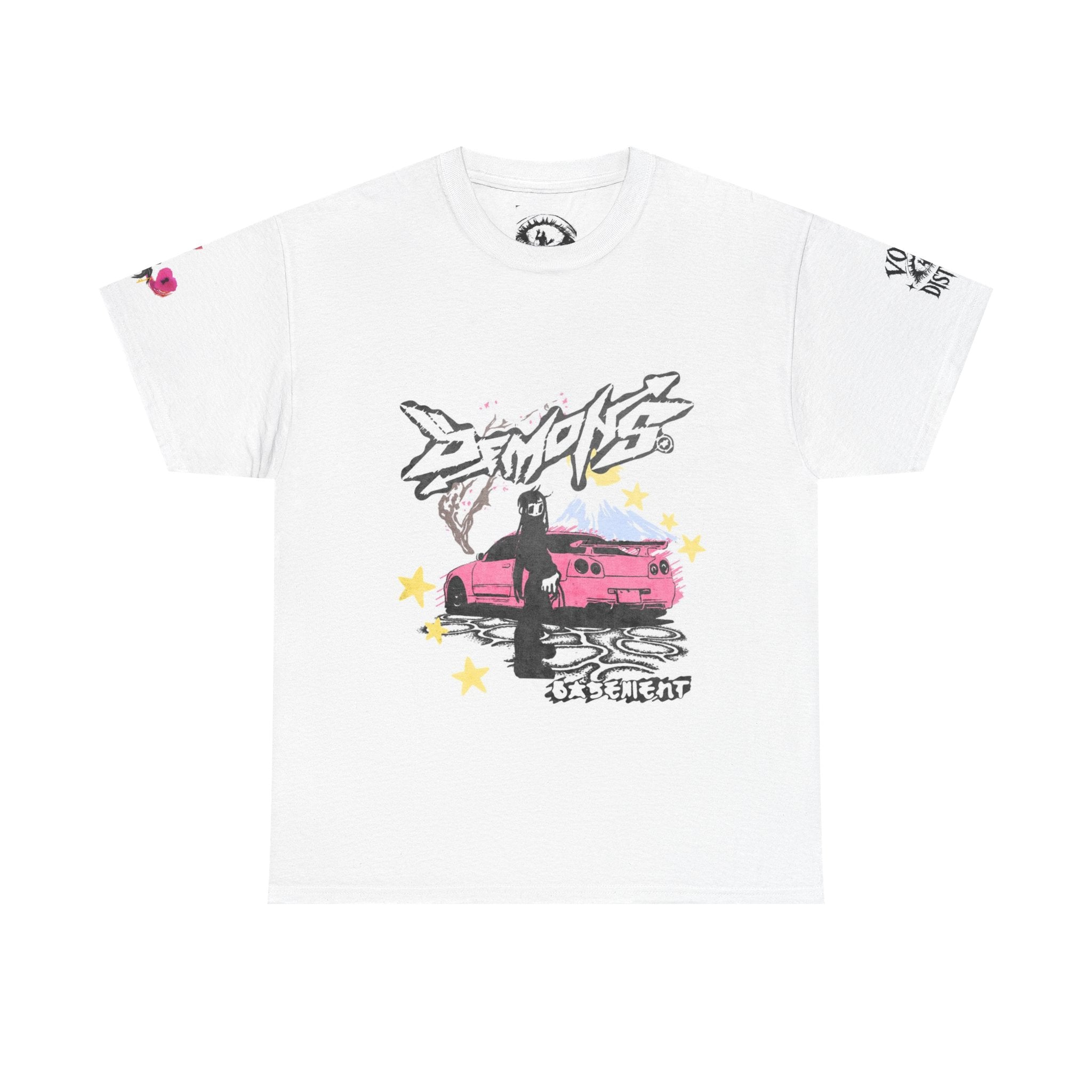 Retro Drift Tee — Pink Sports Car Graphic Shirt with 'Drift' Design