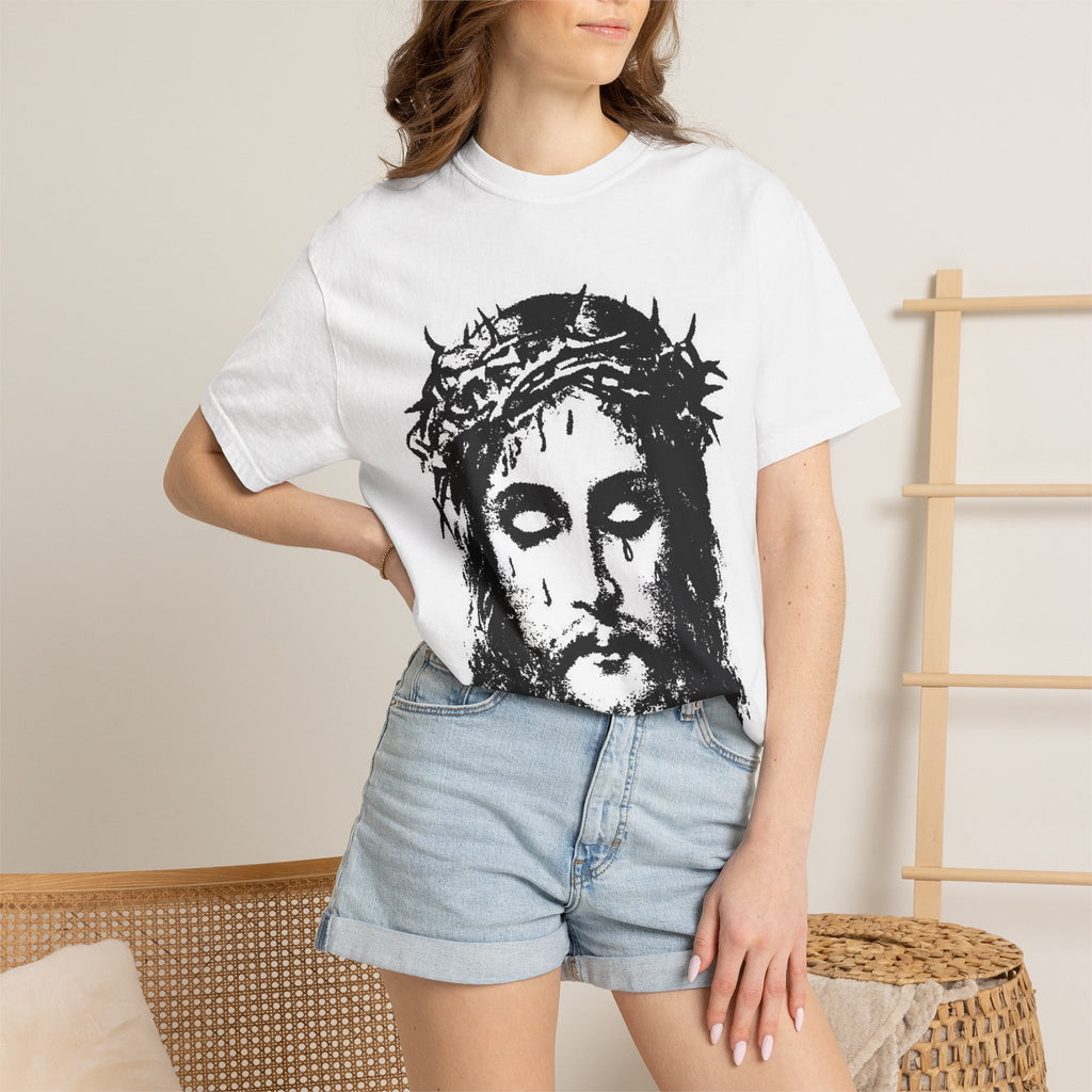 Jesus Crown T-Shirt — 'Never 2 Fly 2 Pray' Graphic Tee
