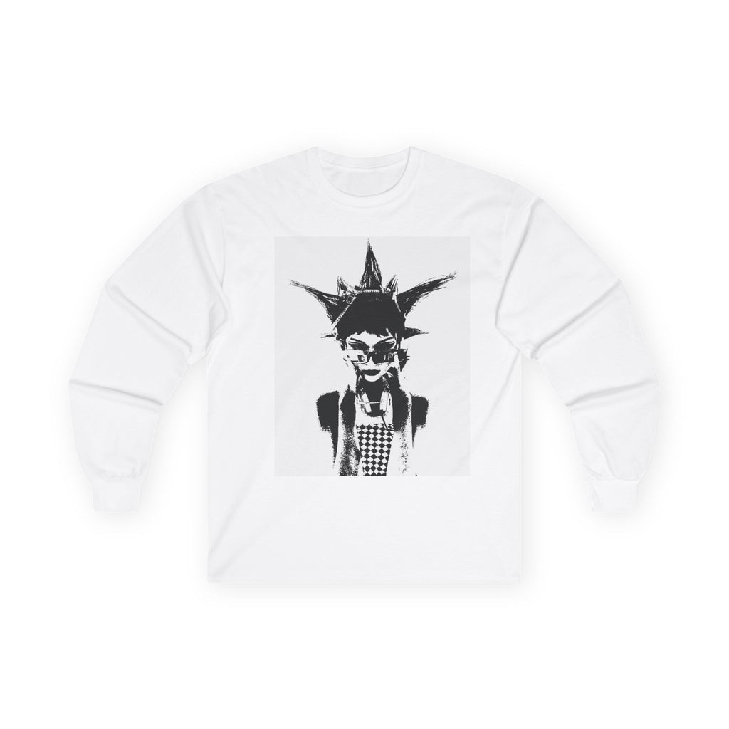 Get Rich or Die Tryin' Long Sleeve Tee — Punk Portrait Graphic